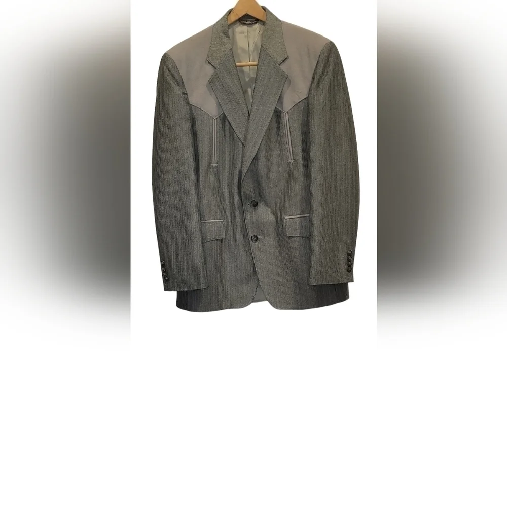 Men's Western Suit Coat Faux Suede Accents